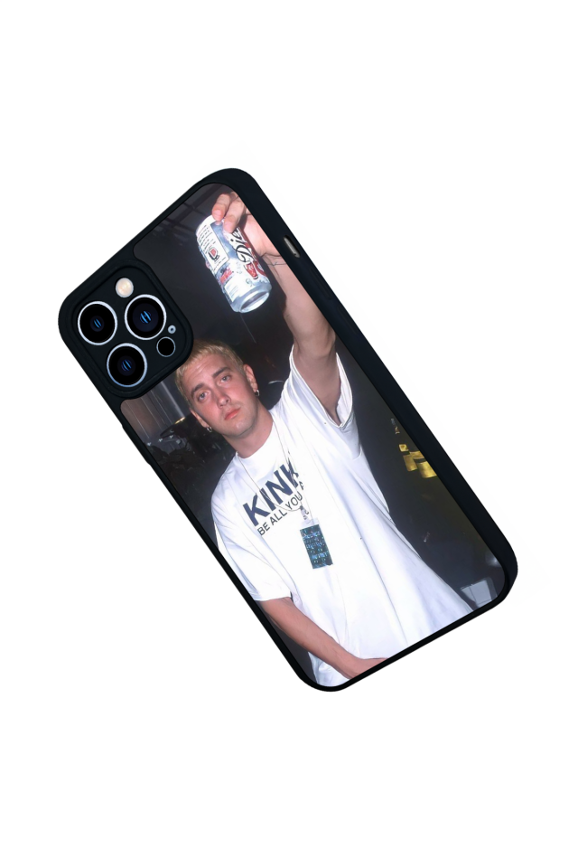 iPhone 13 Pro Max Uyumlu Eminem Tasarımlı Glossy Premium Kılıf