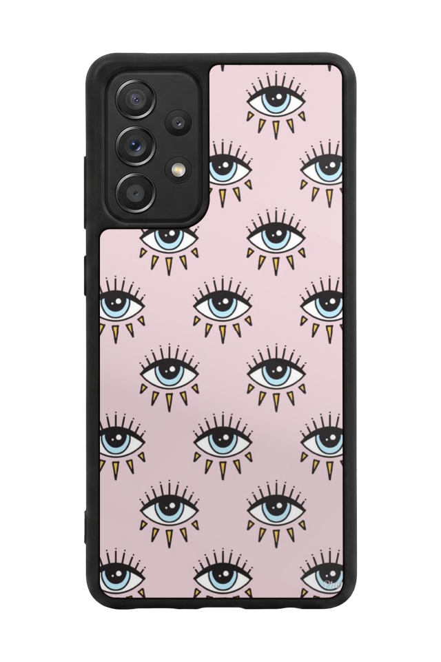 Samsung Galaxy A72 Uyumlu Göz Tasarımlı Glossy Premium Kılıf