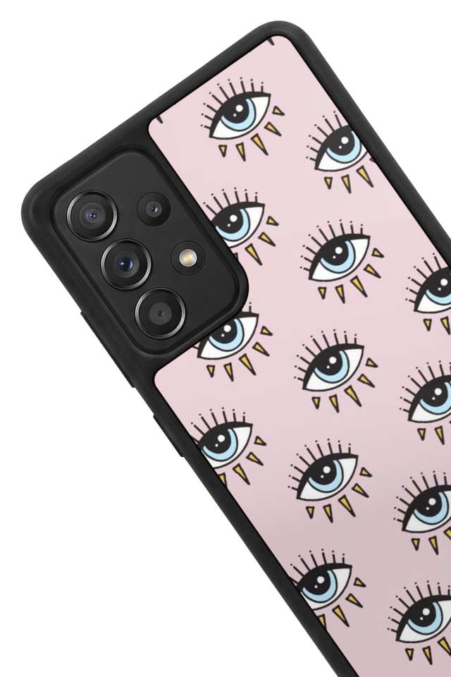 Samsung Galaxy A72 Uyumlu Göz Tasarımlı Glossy Premium Kılıf