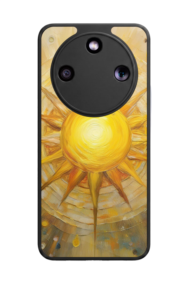 Honor Magic 8 Lite Uyumlu Güneş Tasarımlı Glossy Premium Kılıf