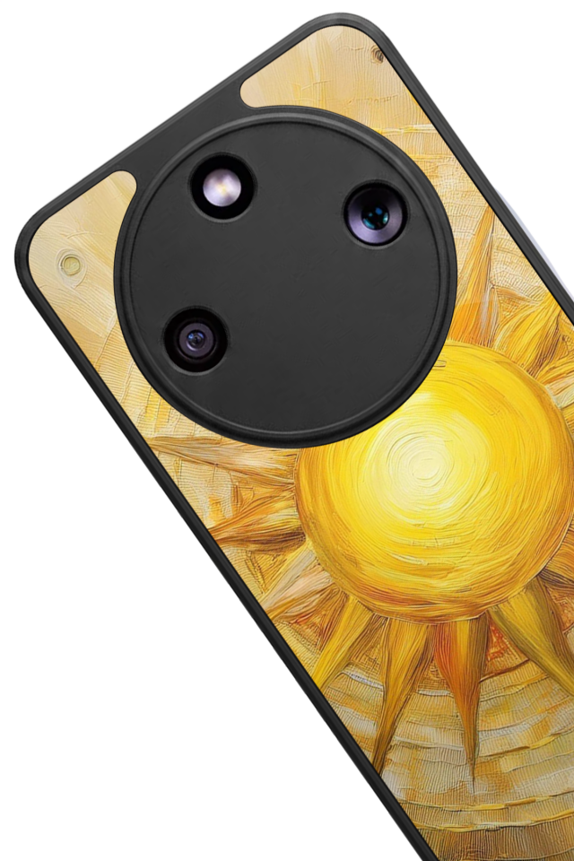 Honor Magic 8 Lite Uyumlu Güneş Tasarımlı Glossy Premium Kılıf