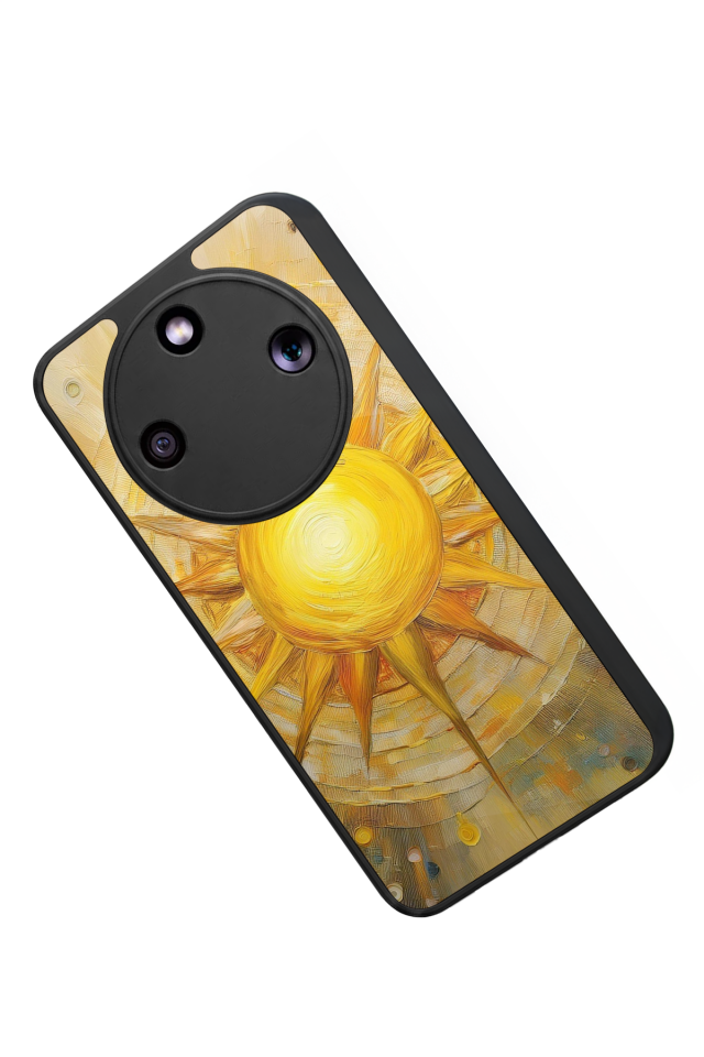 Honor Magic 8 Lite Uyumlu Güneş Tasarımlı Glossy Premium Kılıf