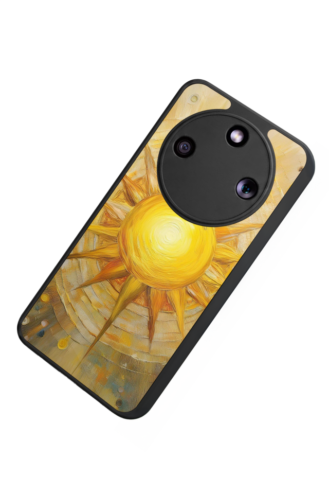 Honor Magic 8 Lite Uyumlu Güneş Tasarımlı Glossy Premium Kılıf