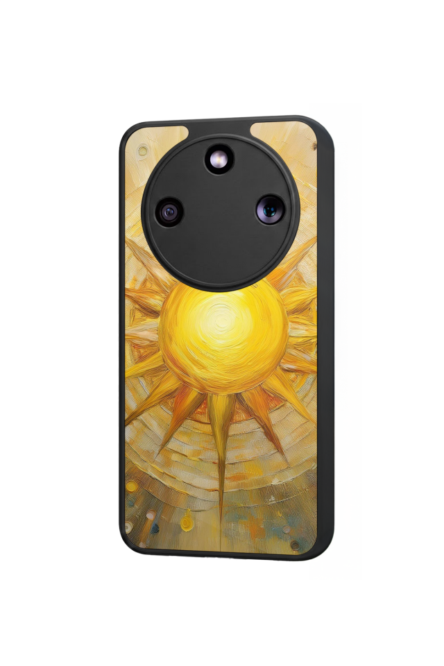 Honor Magic 8 Lite Uyumlu Güneş Tasarımlı Glossy Premium Kılıf