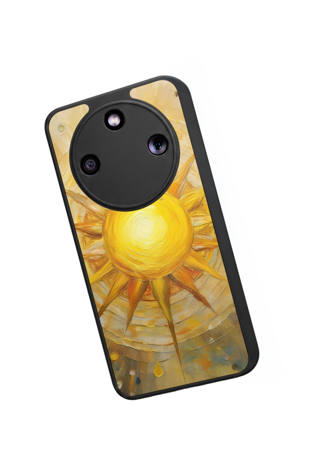 Honor Magic 8 Lite Uyumlu Güneş Tasarımlı Glossy Premium Kılıf