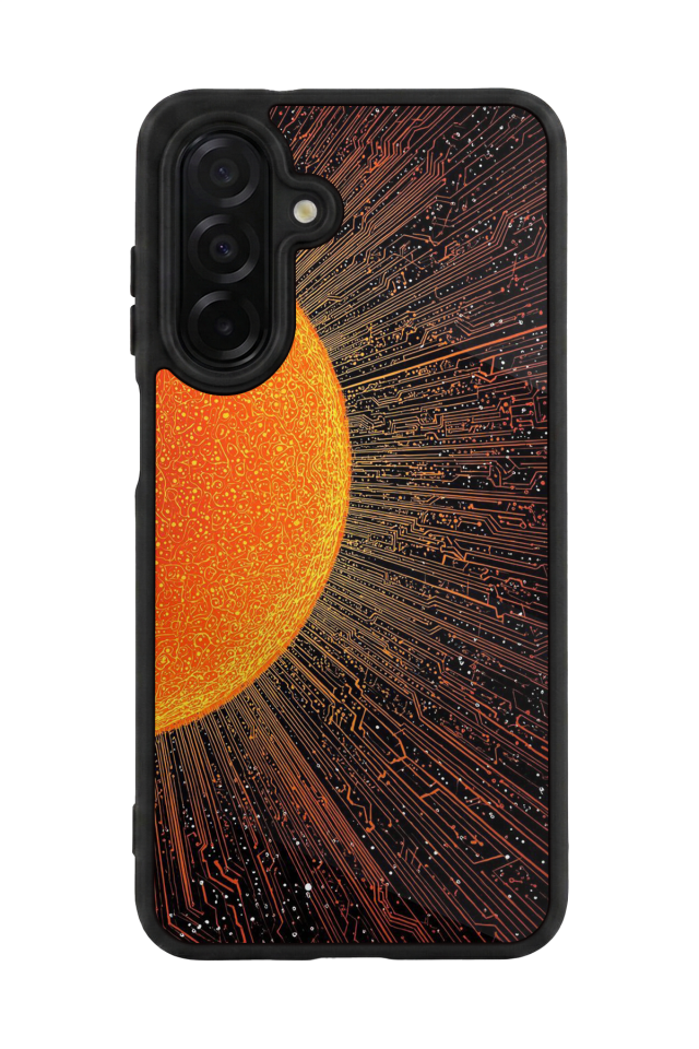 Samsung Galaxy A36 Uyumlu Güneş Tasarımlı Glossy Premium Kılıf