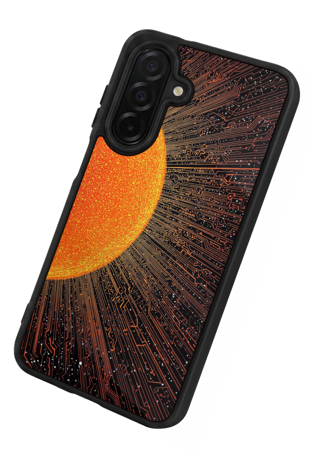 Samsung Galaxy A36 Uyumlu Güneş Tasarımlı Glossy Premium Kılıf