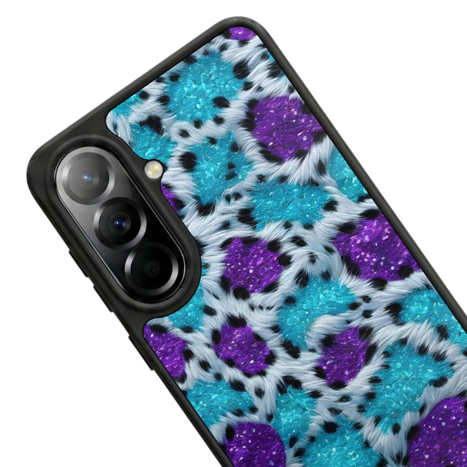 Samsung Galaxy A57 Uyumlu Hologram Leopar Tasarımlı Glossy Premium Kılıf