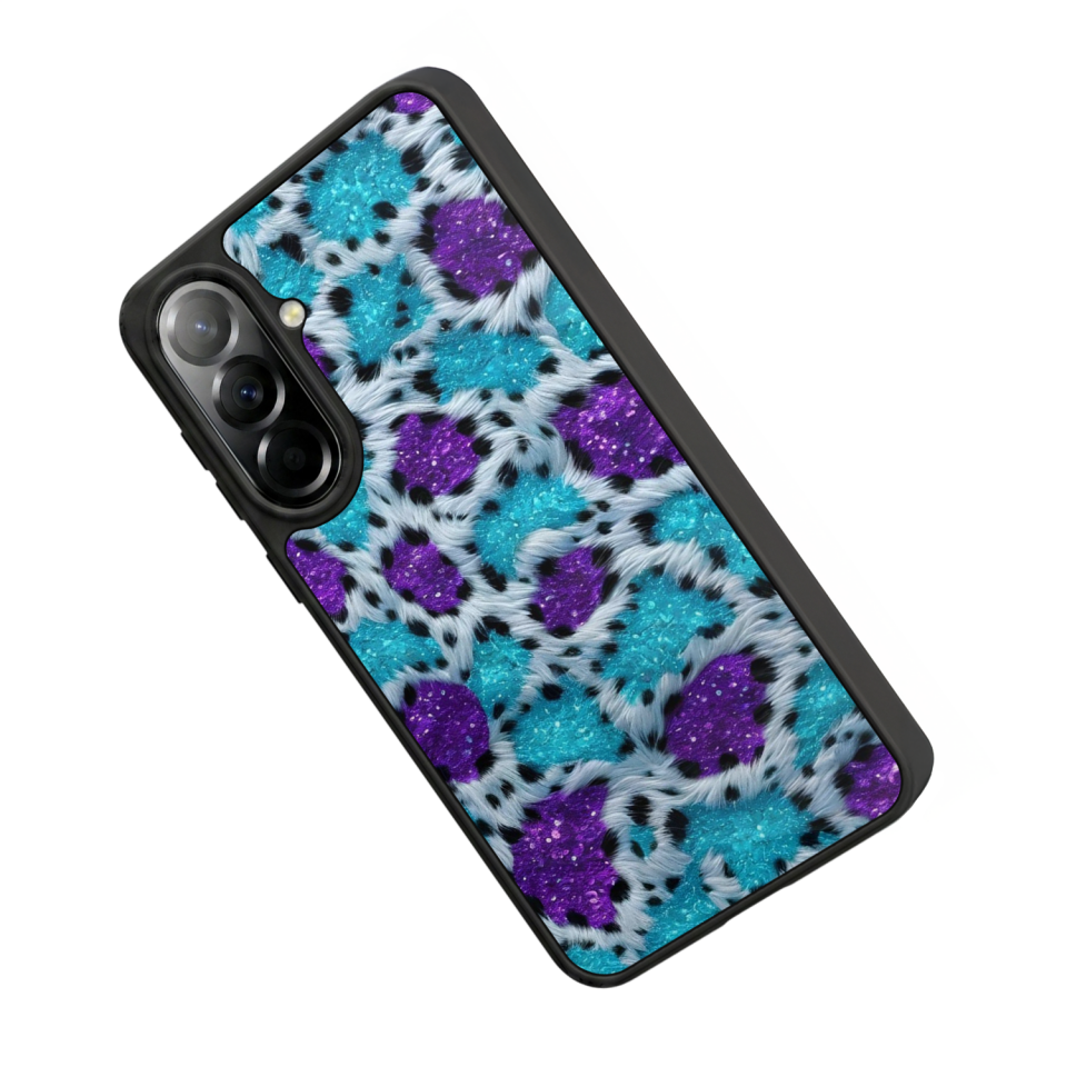 Samsung Galaxy A57 Uyumlu Hologram Leopar Tasarımlı Glossy Premium Kılıf