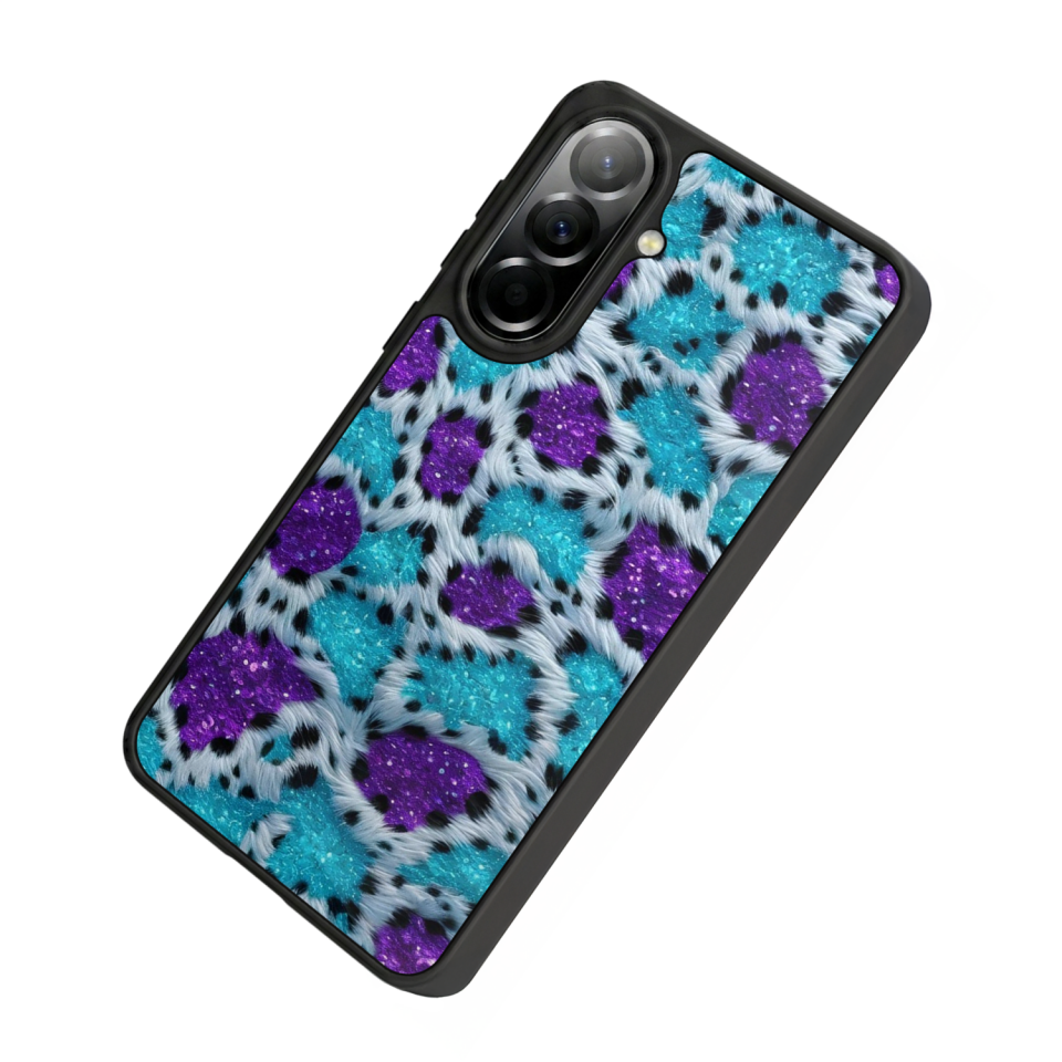 Samsung Galaxy A57 Uyumlu Hologram Leopar Tasarımlı Glossy Premium Kılıf