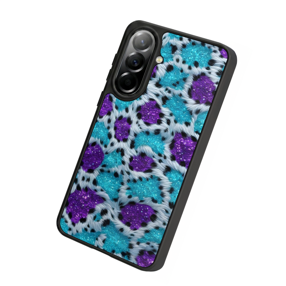Samsung Galaxy A57 Uyumlu Hologram Leopar Tasarımlı Glossy Premium Kılıf
