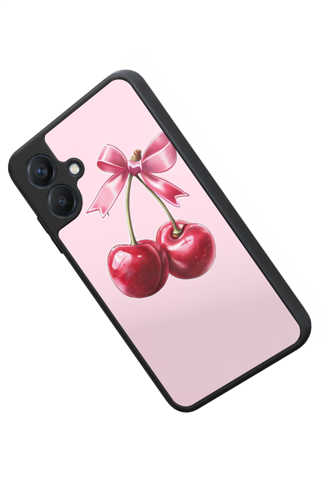 Samsung Galaxy A07 Uyumlu Kiraz Tasarımlı Glossy Premium Kılıf