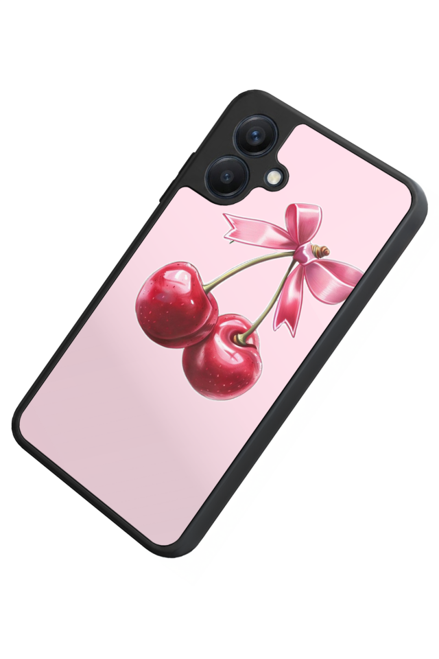 Samsung Galaxy A07 Uyumlu Kiraz Tasarımlı Glossy Premium Kılıf