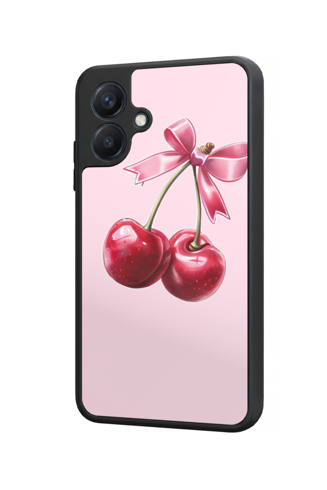 Samsung Galaxy A07 Uyumlu Kiraz Tasarımlı Glossy Premium Kılıf
