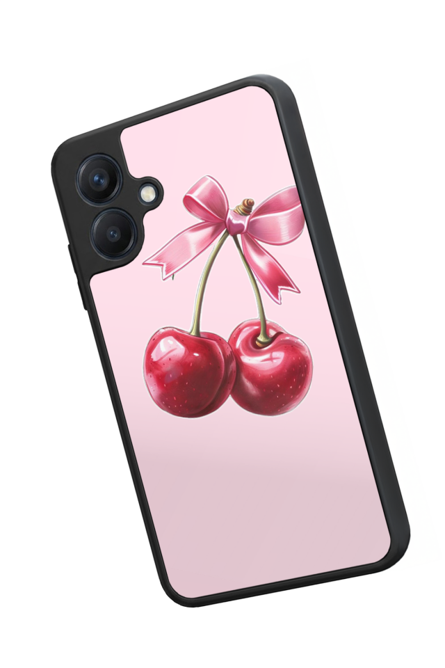 Samsung Galaxy A07 Uyumlu Kiraz Tasarımlı Glossy Premium Kılıf