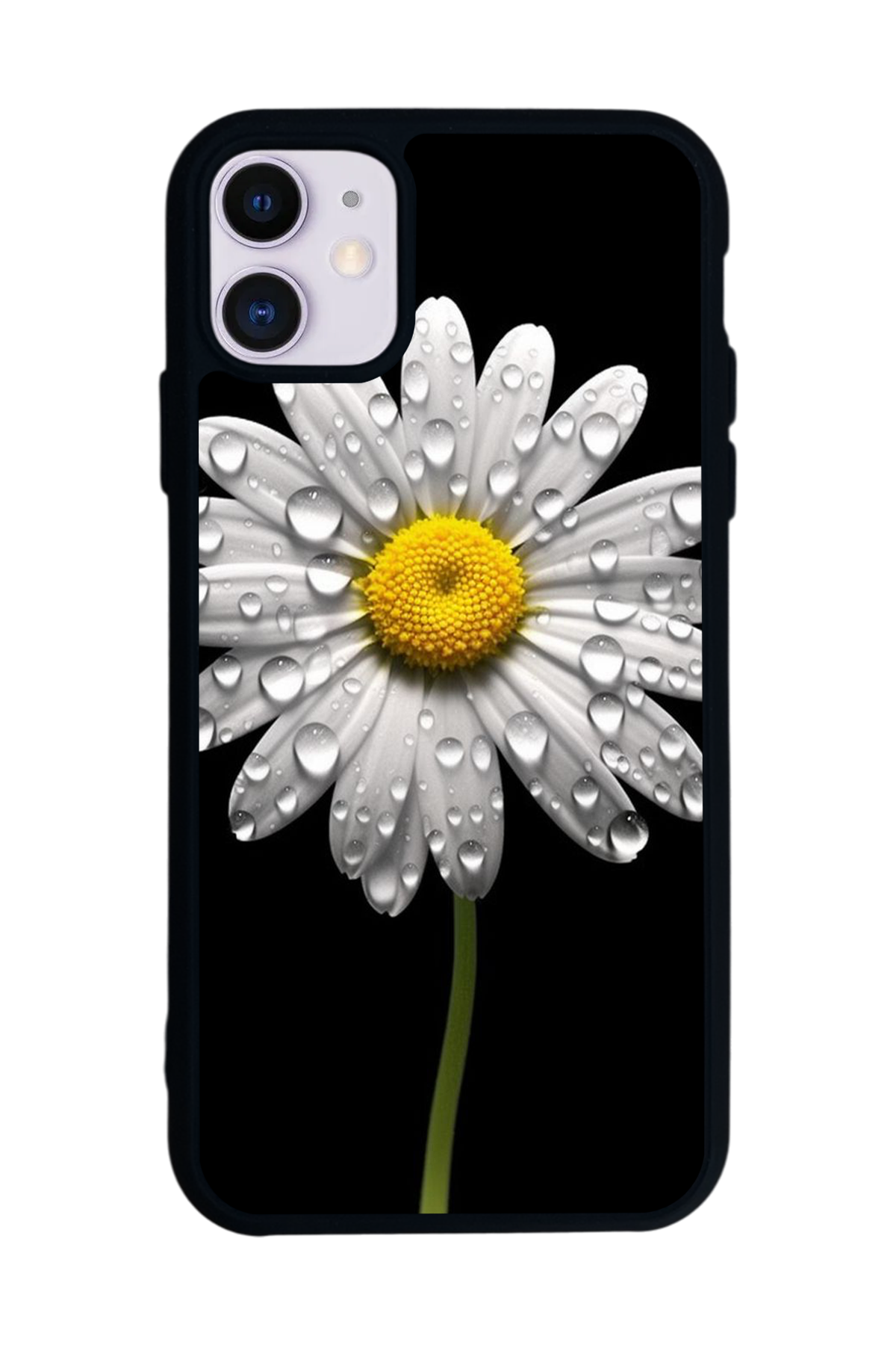 iPhone 11 Uyumlu Papatya Tasarımlı Glossy Premium Kılıf
