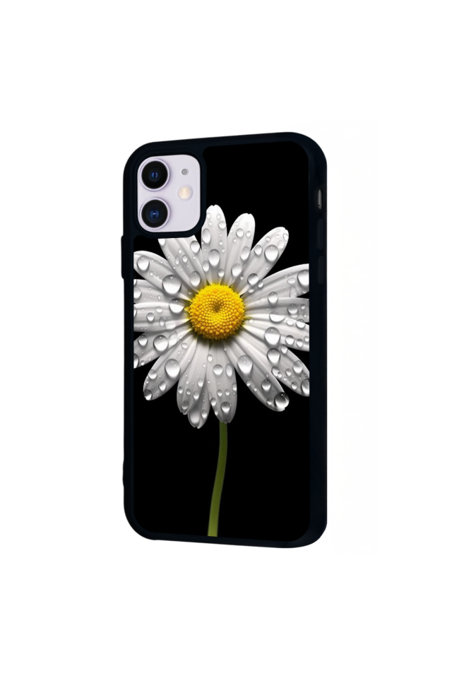 iPhone 11 Uyumlu Papatya Tasarımlı Glossy Premium Kılıf
