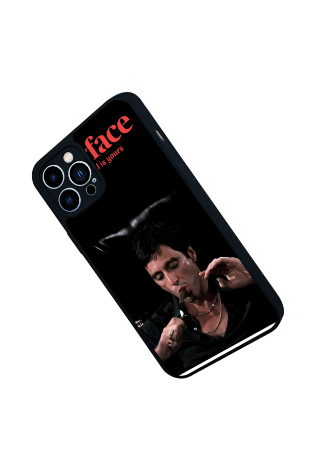 iPhone 12 Pro Max Uyumlu Scarface Tasarımlı Glossy Premium Kılıf