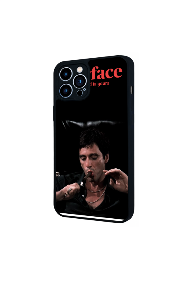 iPhone 12 Pro Max Uyumlu Scarface Tasarımlı Glossy Premium Kılıf