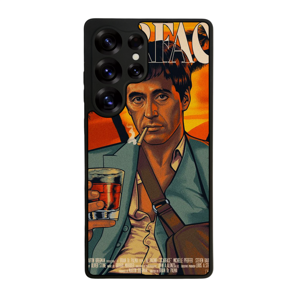Samsung Galaxy S25 Ultra Uyumlu Scarface Tasarımlı Glossy Premium Kılıf