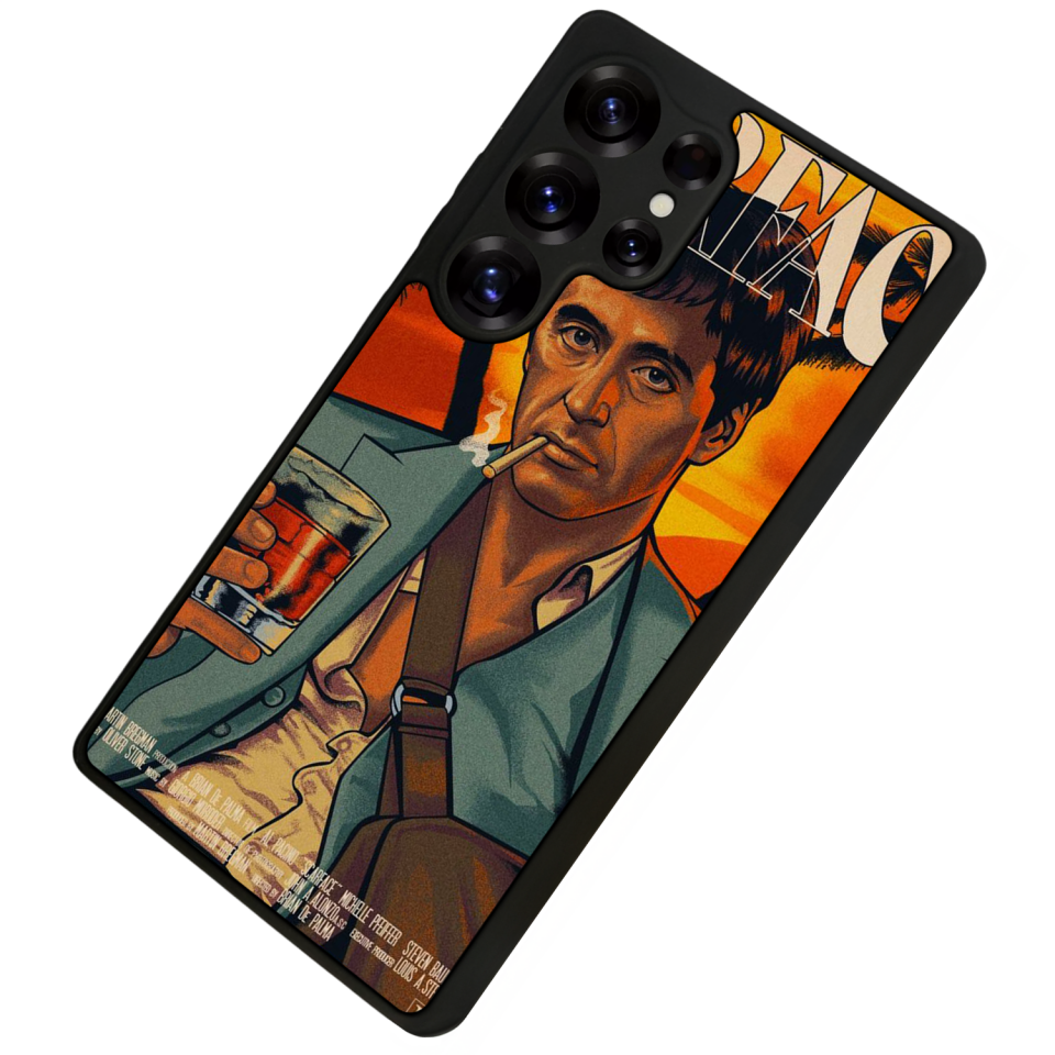 Samsung Galaxy S25 Ultra Uyumlu Scarface Tasarımlı Glossy Premium Kılıf