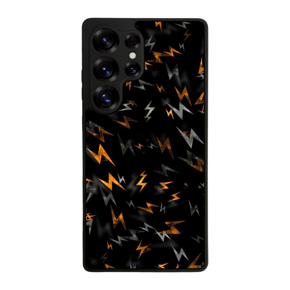 Samsung Galaxy S25 Ultra Uyumlu Simsek Tasarımlı Glossy Premium Kılıf