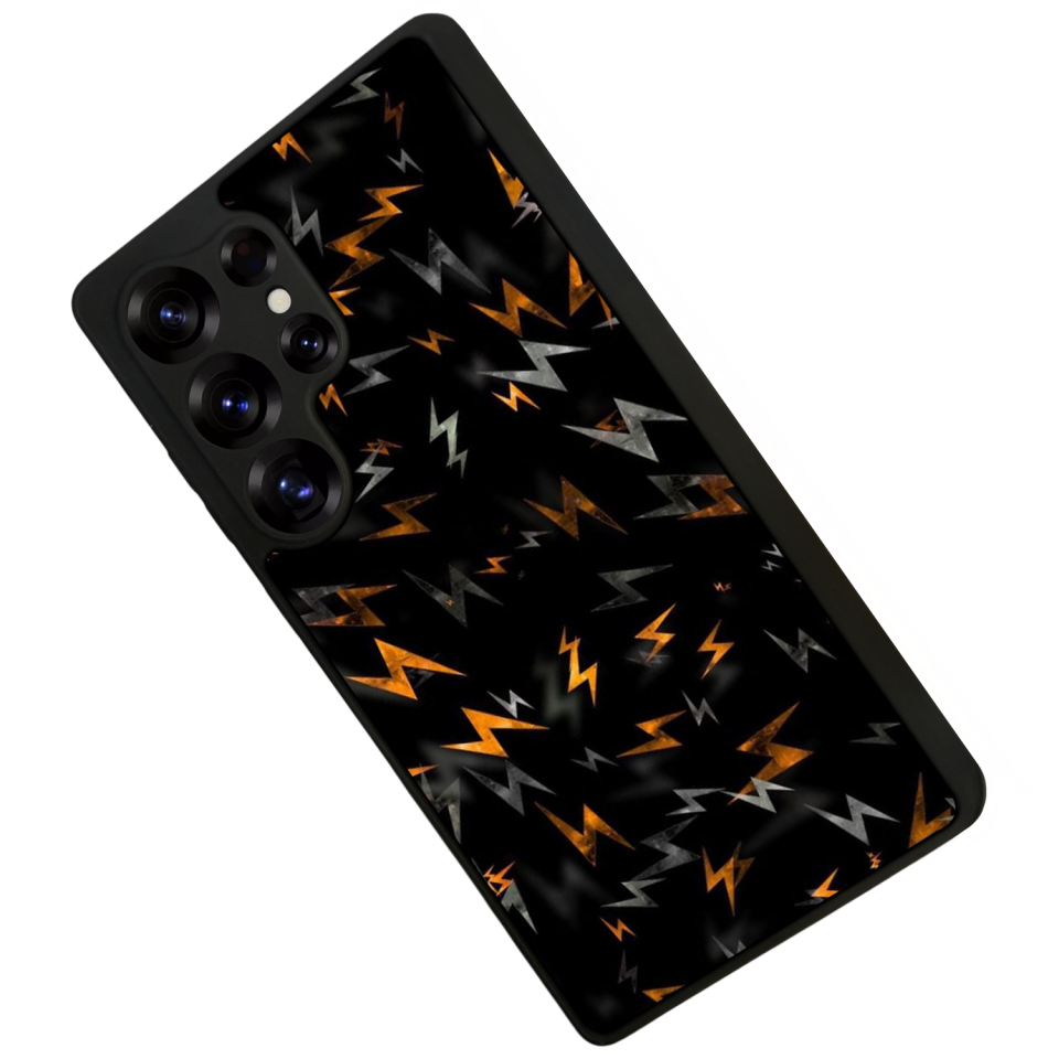 Samsung Galaxy S25 Ultra Uyumlu Simsek Tasarımlı Glossy Premium Kılıf