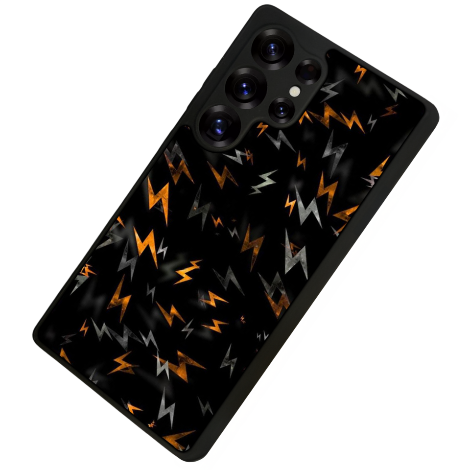 Samsung Galaxy S25 Ultra Uyumlu Simsek Tasarımlı Glossy Premium Kılıf