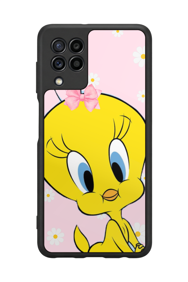Samsung Galaxy M32 Uyumlu Tweety Tasarımlı Glossy Premium Kılıf