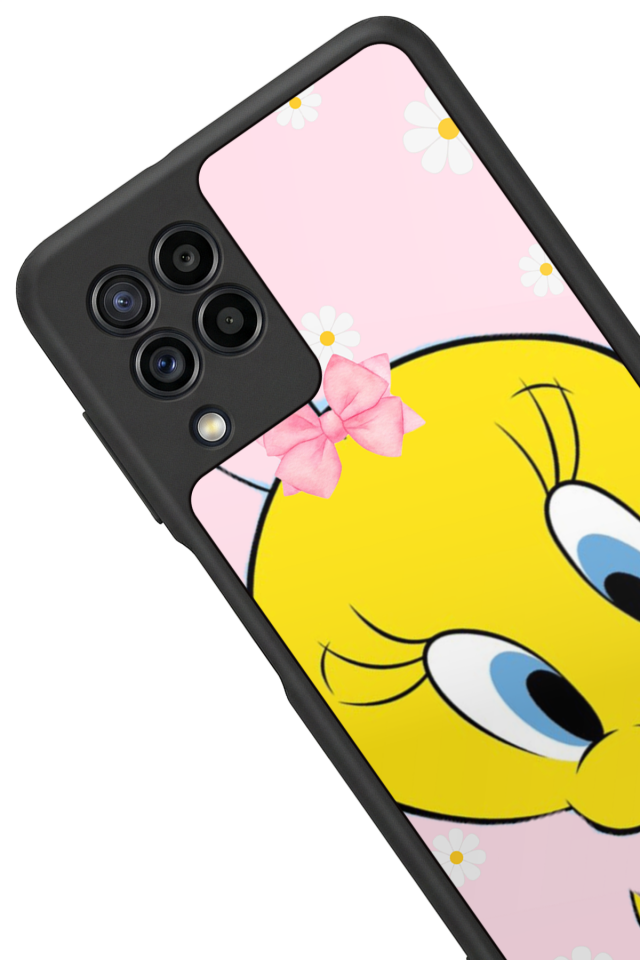 Samsung Galaxy M32 Uyumlu Tweety Tasarımlı Glossy Premium Kılıf