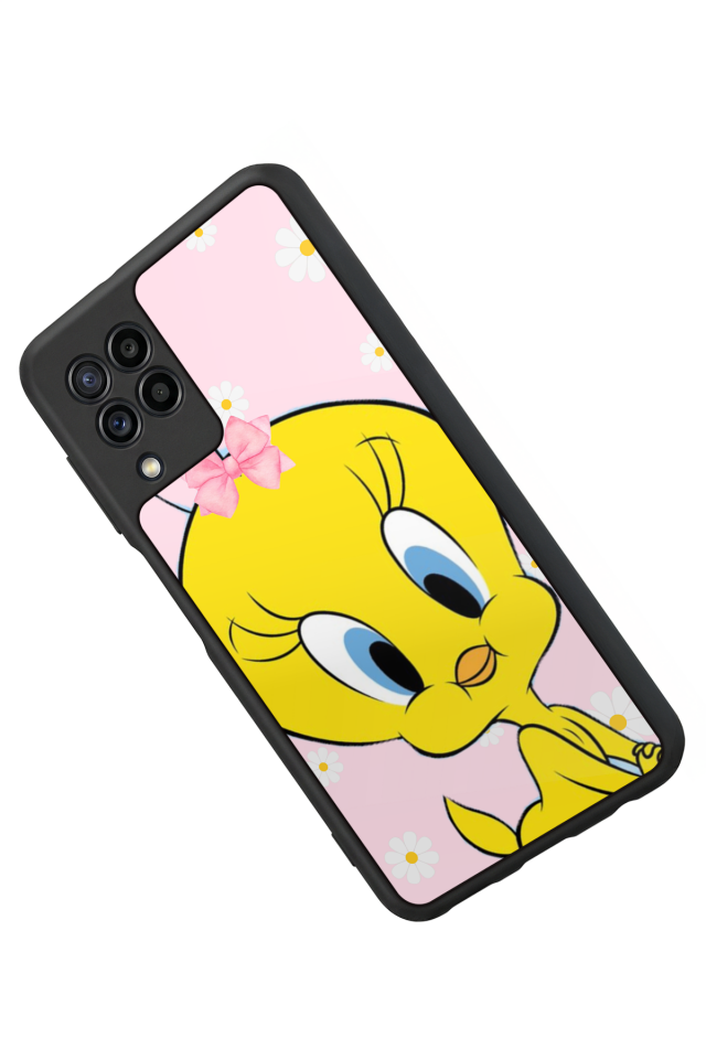 Samsung Galaxy M32 Uyumlu Tweety Tasarımlı Glossy Premium Kılıf