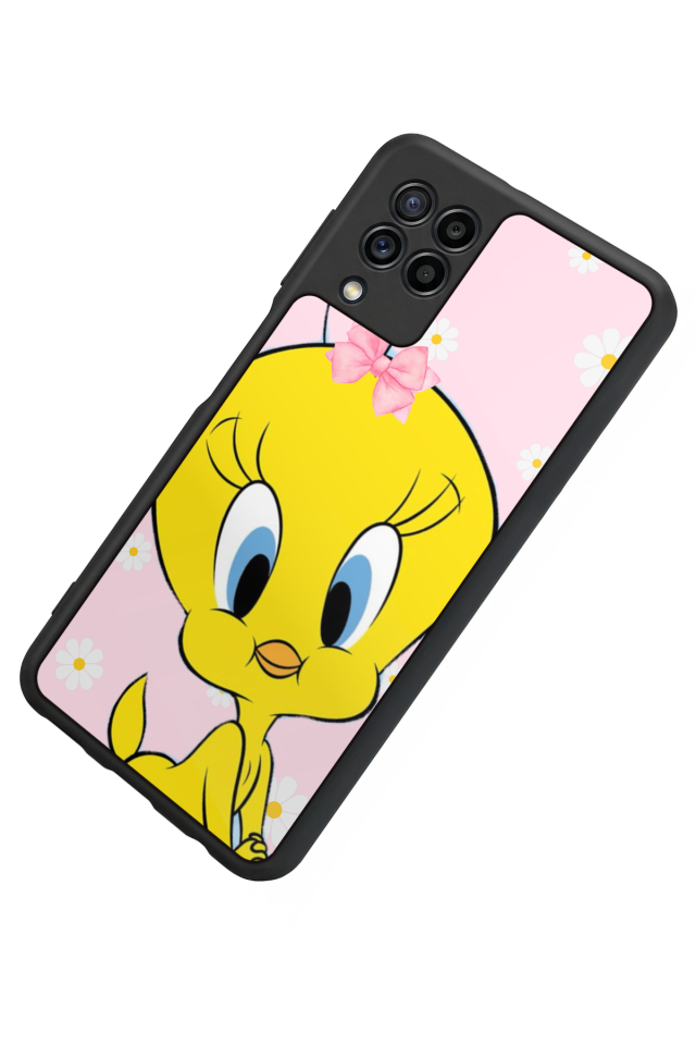 Samsung Galaxy M32 Uyumlu Tweety Tasarımlı Glossy Premium Kılıf