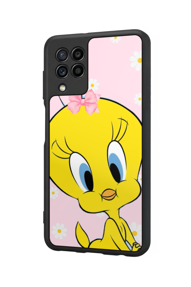 Samsung Galaxy M32 Uyumlu Tweety Tasarımlı Glossy Premium Kılıf