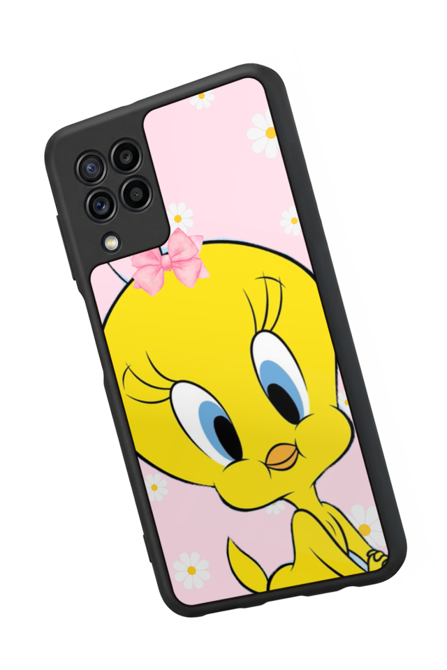 Samsung Galaxy M32 Uyumlu Tweety Tasarımlı Glossy Premium Kılıf
