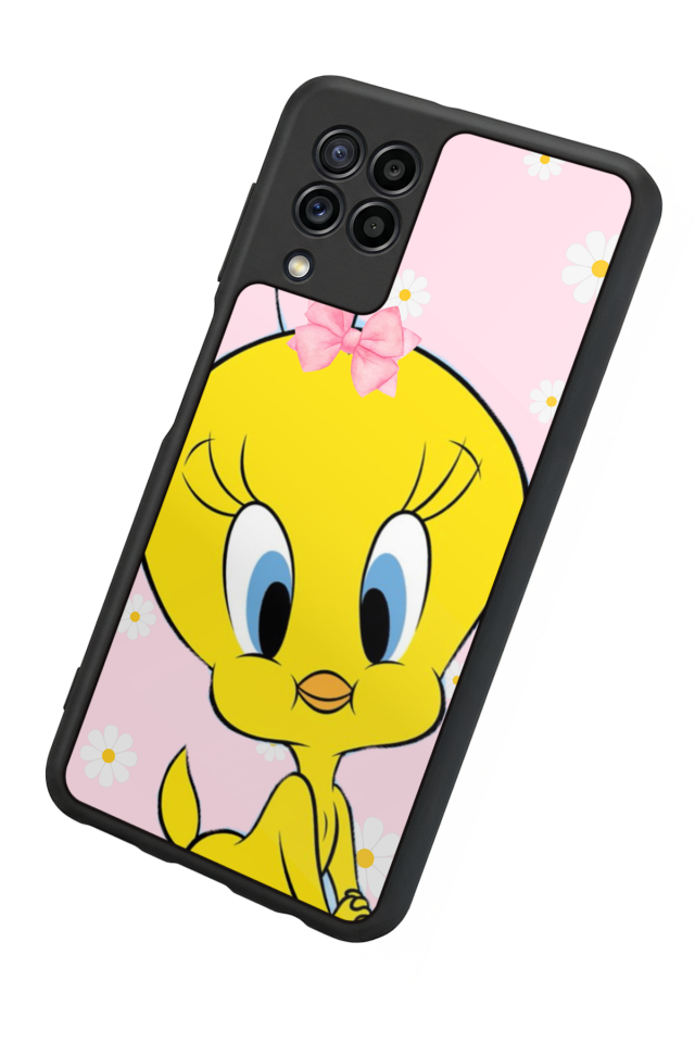 Samsung Galaxy M32 Uyumlu Tweety Tasarımlı Glossy Premium Kılıf