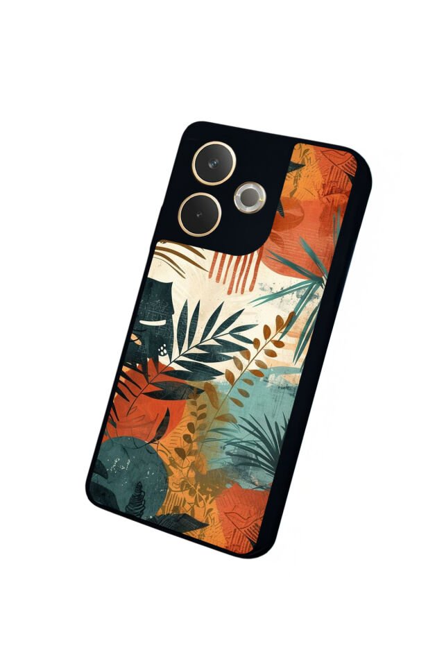 Oppo A5 Pro Uyumlu Botanik Tasarımlı Glossy Premium Kılıf
