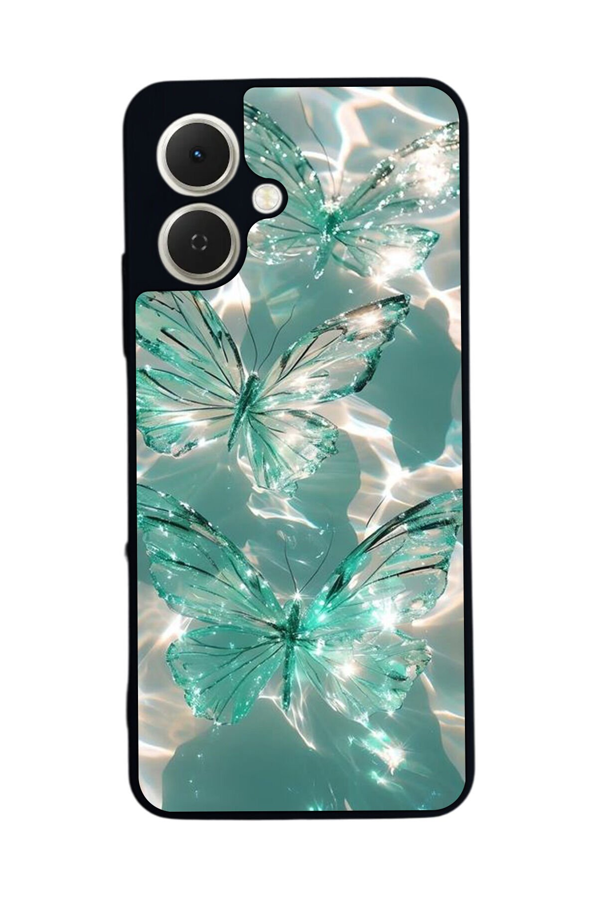 Tecno Spark GO 2 Uyumlu Kelebek Tasarımlı Glossy Premium Kılıf