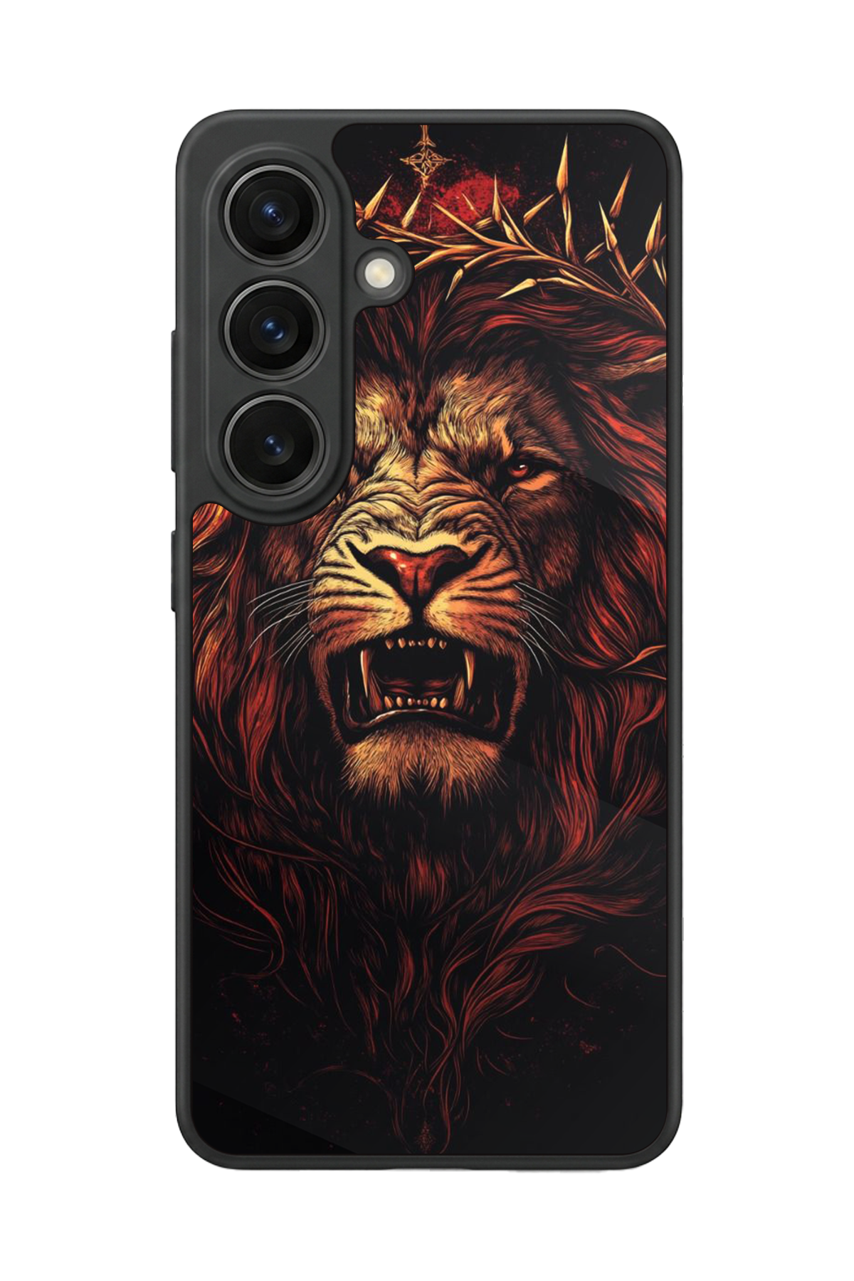 Samsung Galaxy S26 Uyumlu Aslan Tasarımlı Glossy Premium Kılıf