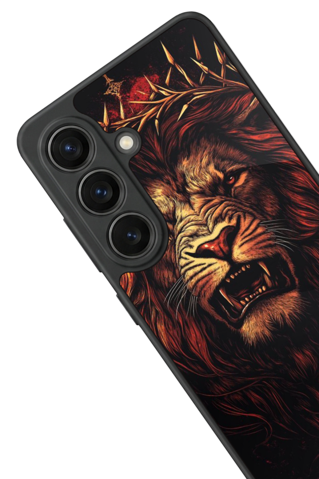 Samsung Galaxy S26 Uyumlu Aslan Tasarımlı Glossy Premium Kılıf