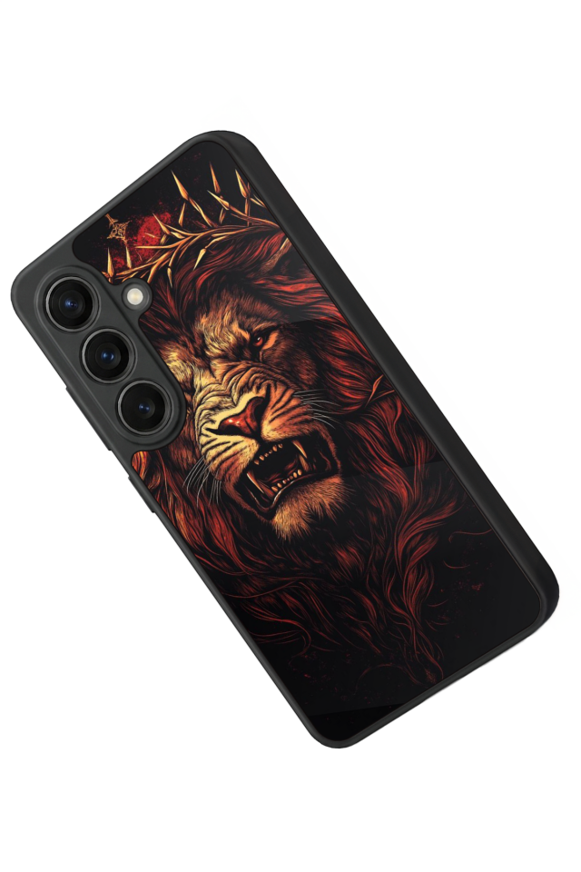 Samsung Galaxy S26 Uyumlu Aslan Tasarımlı Glossy Premium Kılıf