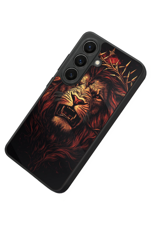 Samsung Galaxy S26 Uyumlu Aslan Tasarımlı Glossy Premium Kılıf