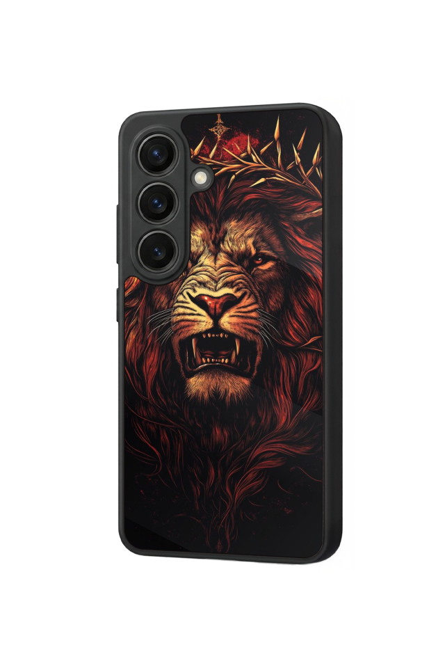 Samsung Galaxy S26 Uyumlu Aslan Tasarımlı Glossy Premium Kılıf