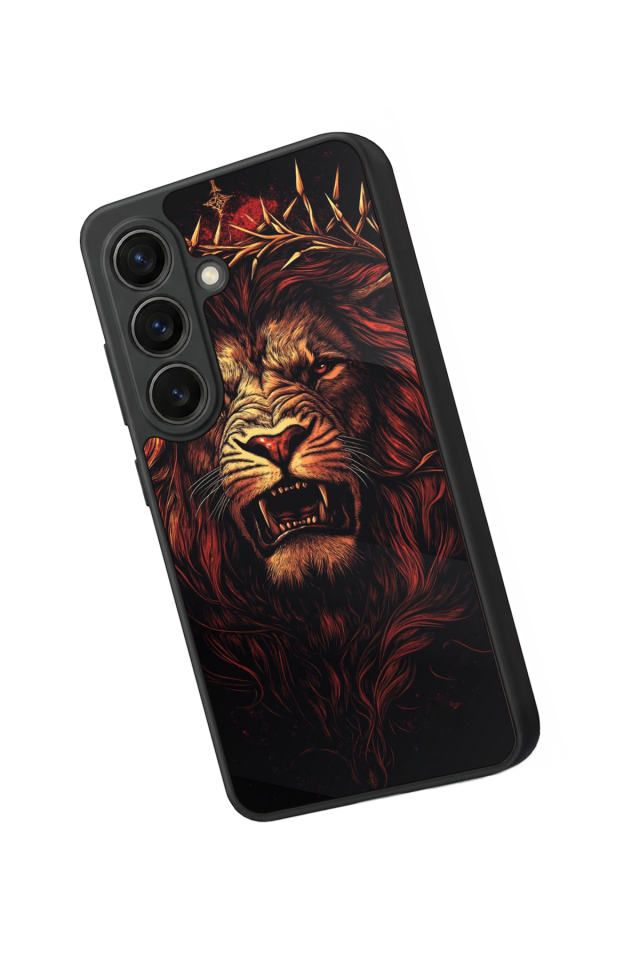 Samsung Galaxy S26 Uyumlu Aslan Tasarımlı Glossy Premium Kılıf