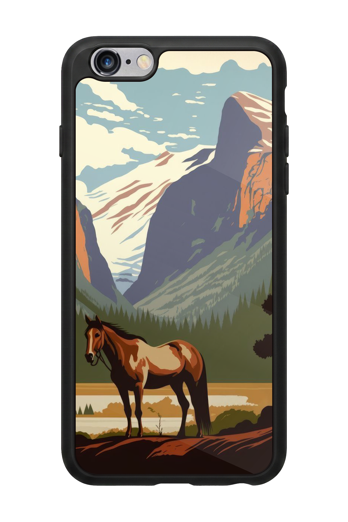 iPhone 6s Plus Uyumlu At Horse Tasarımlı Glossy Premium Kılıf