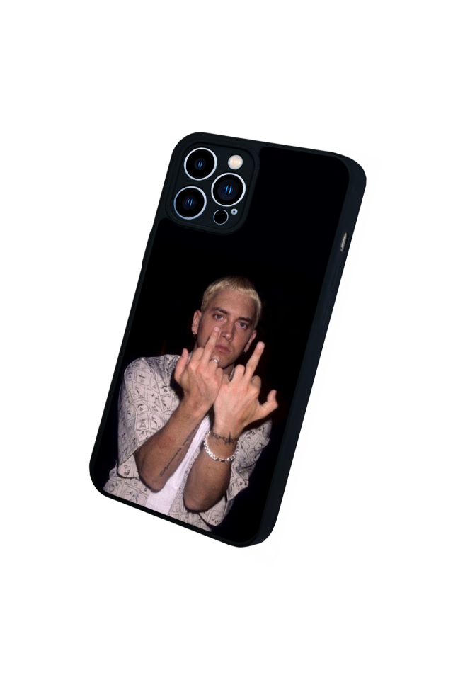 iPhone 13 Pro Max Uyumlu Eminem Tasarımlı Glossy Premium Kılıf