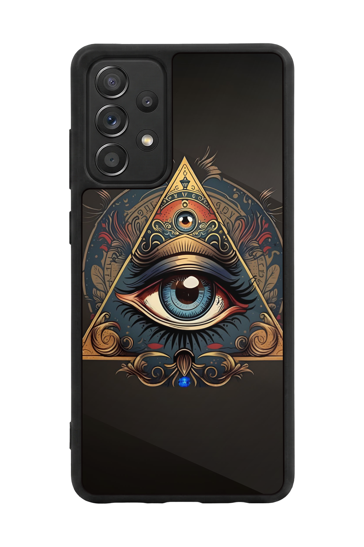 Samsung Galaxy A72 Uyumlu Göz Tasarımlı Glossy Premium Kılıf