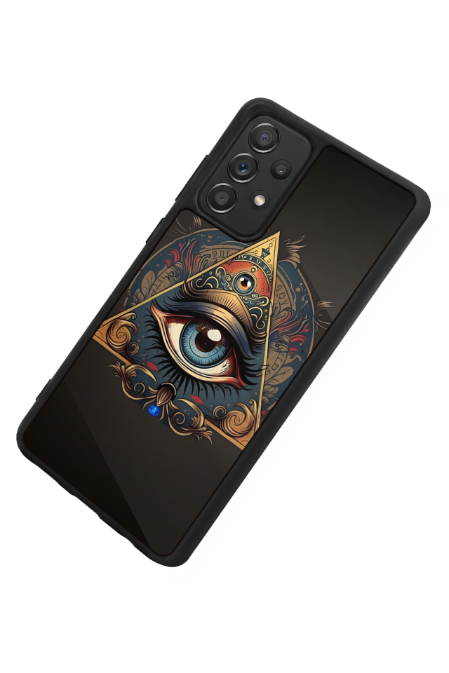 Samsung Galaxy A72 Uyumlu Göz Tasarımlı Glossy Premium Kılıf