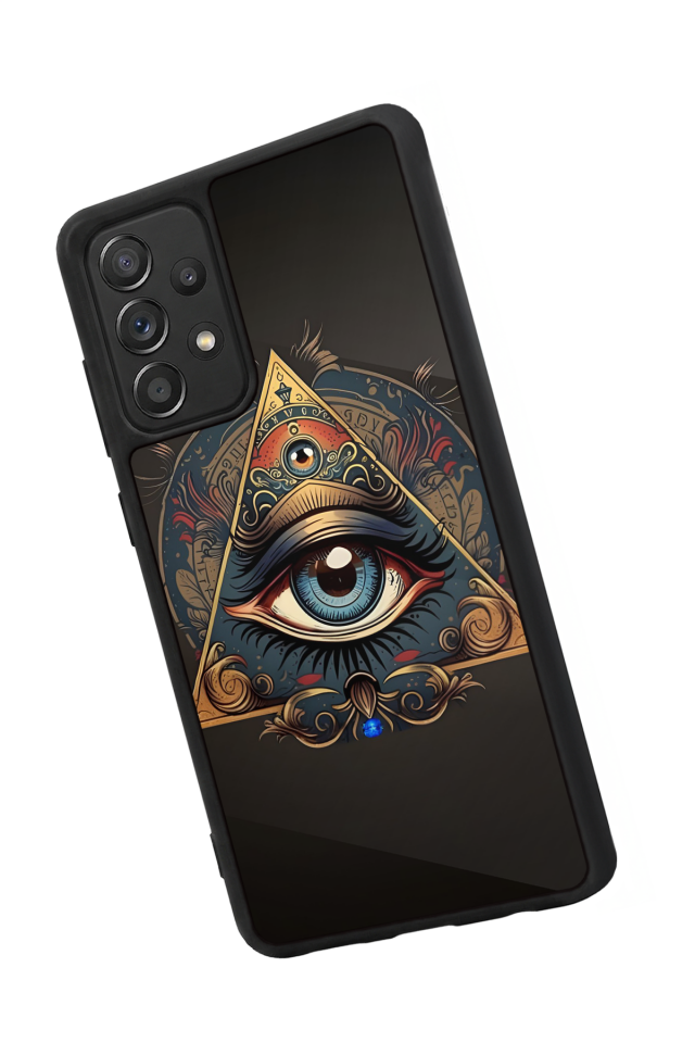 Samsung Galaxy A72 Uyumlu Göz Tasarımlı Glossy Premium Kılıf