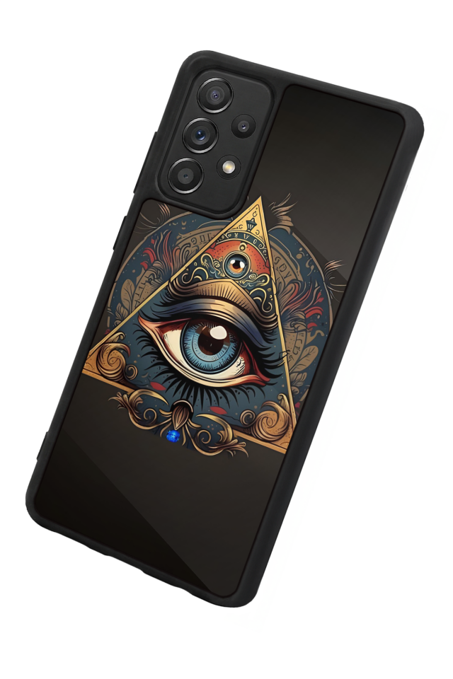 Samsung Galaxy A72 Uyumlu Göz Tasarımlı Glossy Premium Kılıf