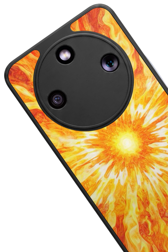 Honor Magic 8 Lite Uyumlu Güneş Tasarımlı Glossy Premium Kılıf